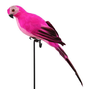 25cm Handmade Simulation Parrot Creative Feather Lawn Figurine Ornament Animal Bird Garden Bird Prop Decoration