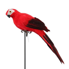 Load image into Gallery viewer, 25cm Handmade Simulation Parrot Creative Feather Lawn Figurine Ornament Animal Bird Garden Bird Prop Decoration