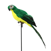 Load image into Gallery viewer, 25cm Handmade Simulation Parrot Creative Feather Lawn Figurine Ornament Animal Bird Garden Bird Prop Decoration