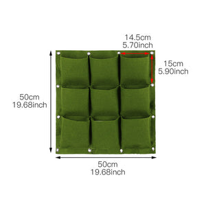 4/7/9/18/25/36/49/72 Pockets Wall Hanging Planting Bags Green Plant Grow Planter Vertical Garden Living Bag Garden Supplies Bags