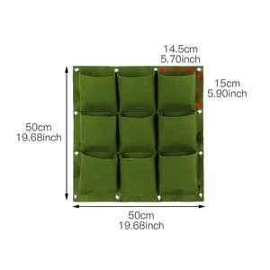 Wall Hanging Planting Bags 4/9/18/49/72 Pockets Green Grow Bag Planter Vertical Garden Vegetable Living Garden Bag Home Supplies