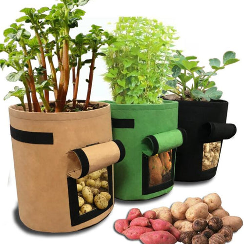 3 size Plant Grow Bags home garden Potato pot greenhouse Vegetable Growing Bags Moisturizing jardin Vertical Garden Bag seedling